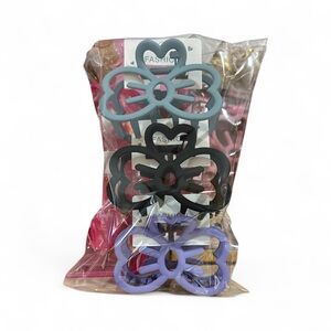Hair Clip Trio - Black, Gray, Purple